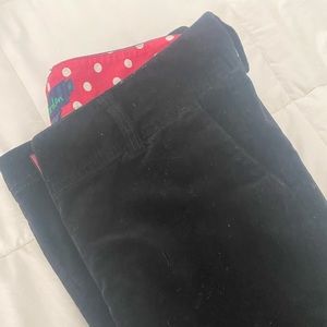 Boden Black Velvet Pants 12 (FITS better for and 8 or 10) Long Classic Chic Soft
